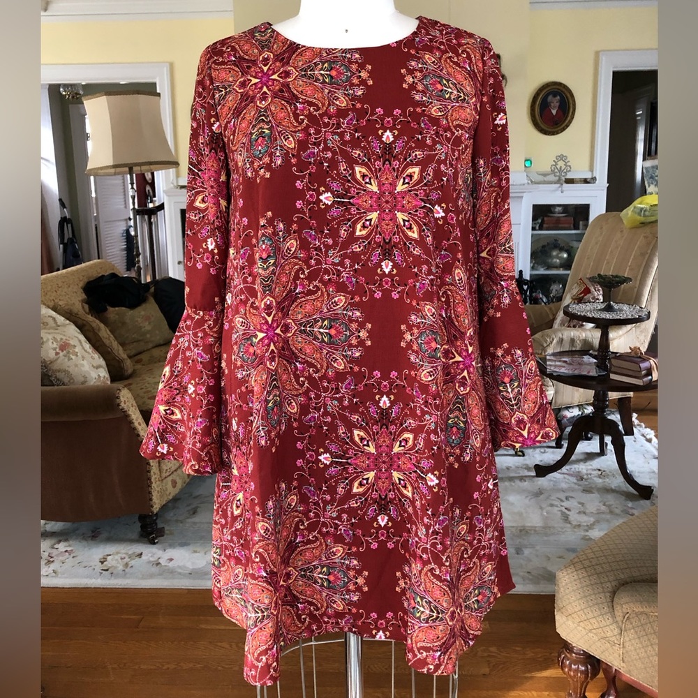Altar’d State Mini Bell Sleeve Shift Dress